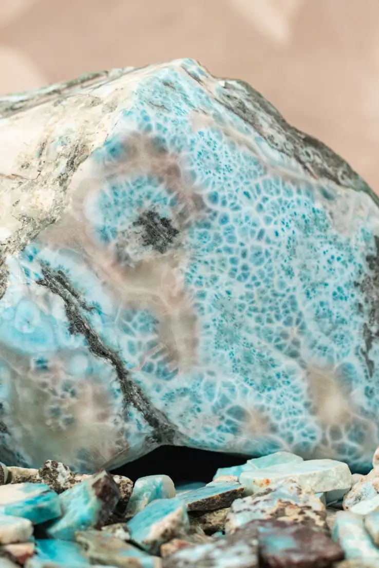 natural larimar blue