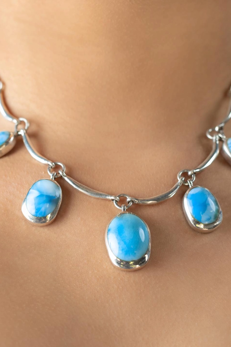 silver larimar